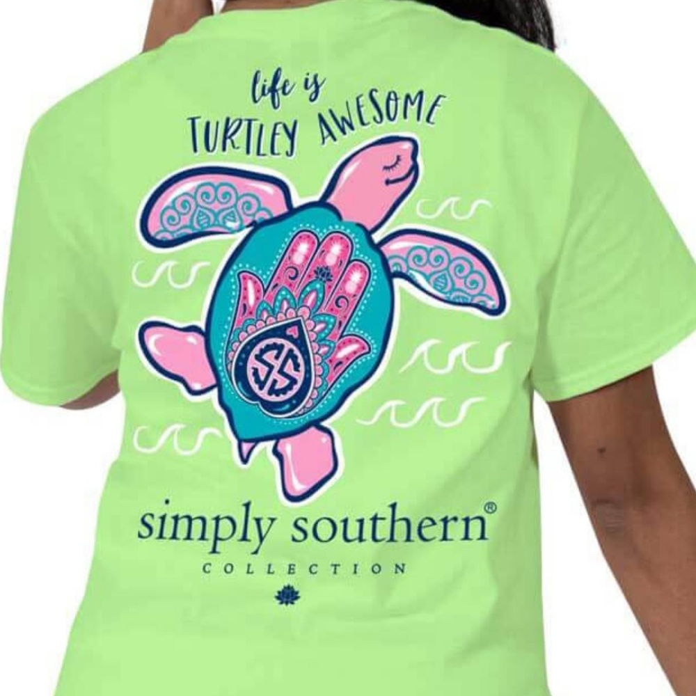 SIMPLY SOUTHERN PREPPY AWESOME LIME TURTLE SMALL